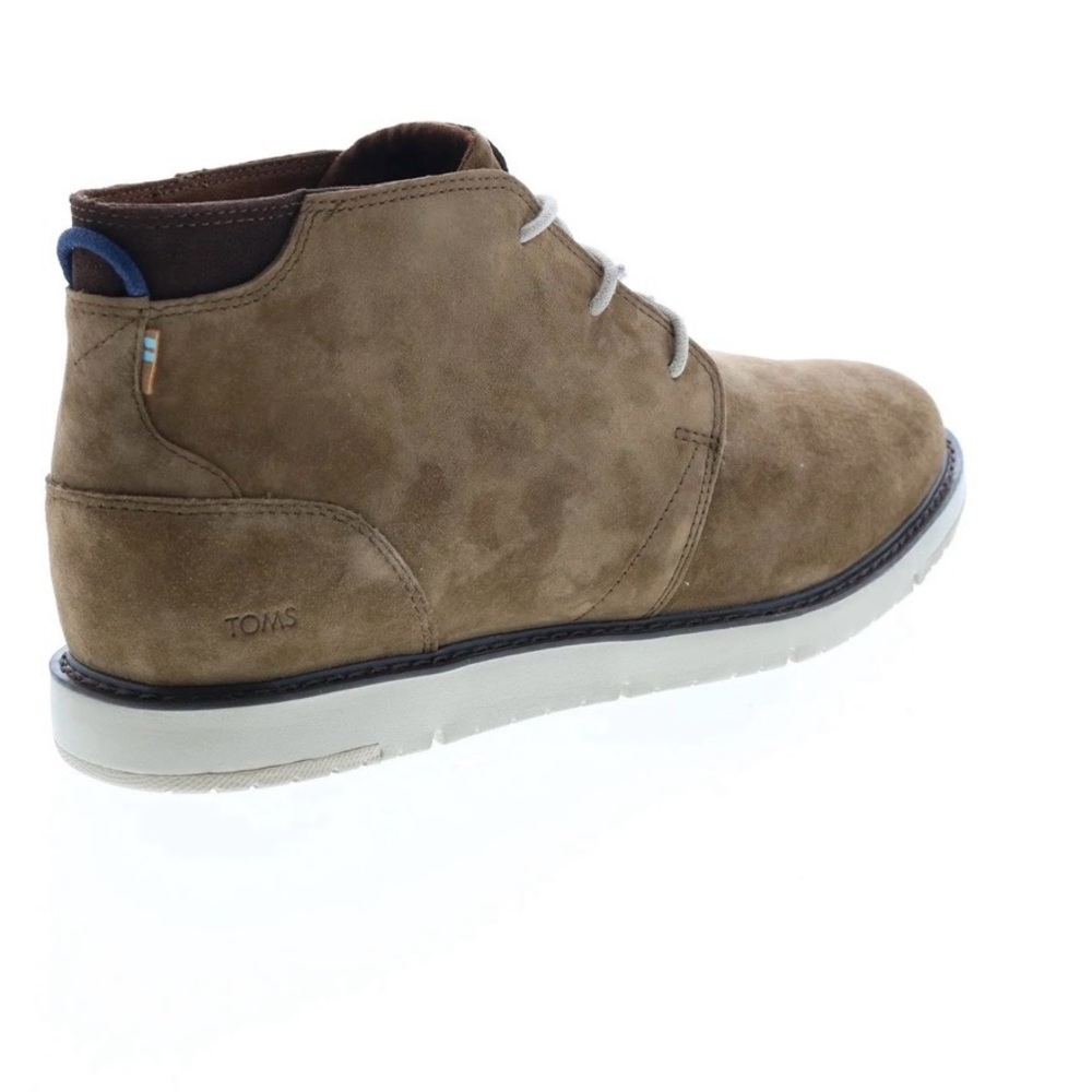 TOMS Navi Mens Brown Nubuck Lace up Chukka Boots - Picture 8 of 11